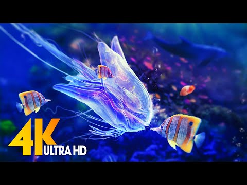 Aquarium 4K VIDEO (ULTRA HD) 🐠 Sea Animals With Relaxing Music – Rare & Colorful Sea Life Video #8