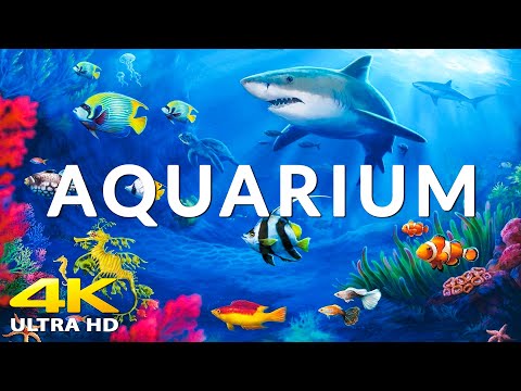 Aquarium 4K VIDEO (ULTRA HD) –  Beautiful Coral Reef Fish – Sleep Relaxing Meditation Music