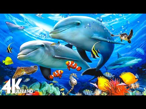 The Best 4K Aquarium 🐠 Beautiful Coral Reef Fish – Sleep Relax Meditation Music
