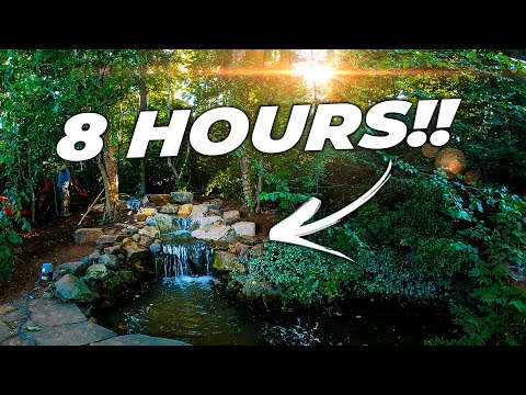 How to Build a Waterfall in 8 hours?! | Pond Upgrade