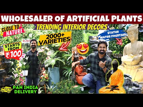 😍கண் கவரும் Artificial Plants & Vertical Gardens🌿 | HOME DECOR HAUL | Landscaping Ideas | MK Reacts