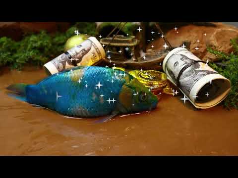 Koi Fish Hunt Eels Emerging From Bamboo Tubes, Crabs – Experiment Colorful Rainbow Stop Motion ASMR