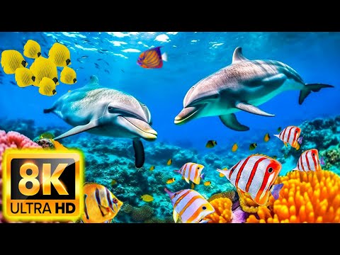 The Ocean 4K Video- Sea Animals for Relaxation, Beautiful Coral Reef Fish in Aquarium