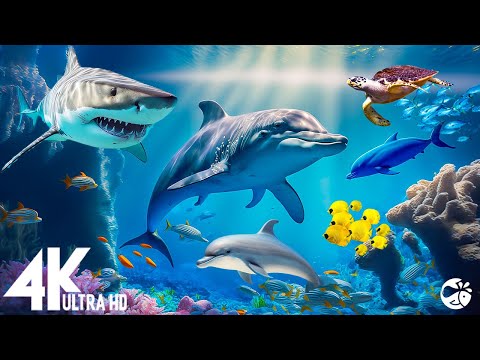 11 HOURS Stunning 4K Underwater footage + Music | Scenic Relaxation Rare & Colorful Sea Life Video