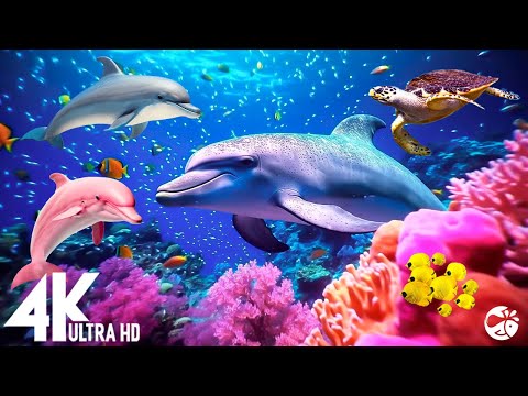 Aquarium 4K VIDEO (ULTRA HD) – Sea Animals With Relaxing Music – Rare & Colorful Sea Life Video