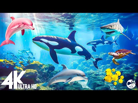 Aquarium 4K VIDEO (ULTRA HD) – Beautiful Coral Reef Fish – Sleep Relaxing Meditation Music