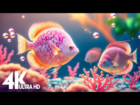 Aquarium 4K VIDEO (ULTRA HD) – Relaxing Music with Beautiful Coral Reef Fish – Relaxing Oceanscapes