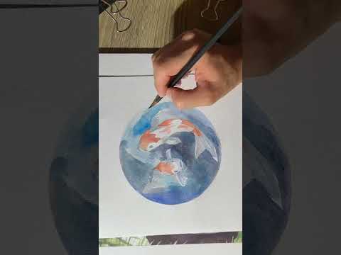 Drawing Time Lapse: "Koi" Fish (Carp) / soon in my Chanel #watercolor #acuarela #tutorial