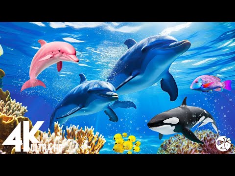 Aquarium 4K VIDEO (ULTRA HD)🐠 Relaxing Oceanscapes – Sleep Meditation 4K UHD Screensaver