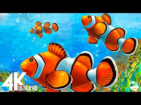 The Best 4K Aquarium for Relaxation 🐠 Beautiful Relaxing Coral Reef Fish – Colorful Sea Life Video