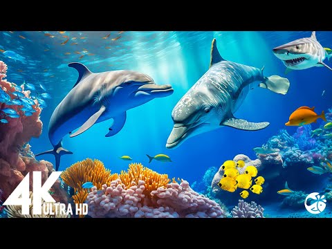 Aquarium 4K VIDEO (ULTRA HD)🐠 Relaxing Oceanscapes – Sleep Meditation 4K UHD Screensaver