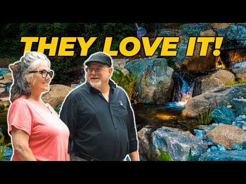 This is What Happens when Friends get Together! | Koi Pond & Huge Waterfall FINISHED